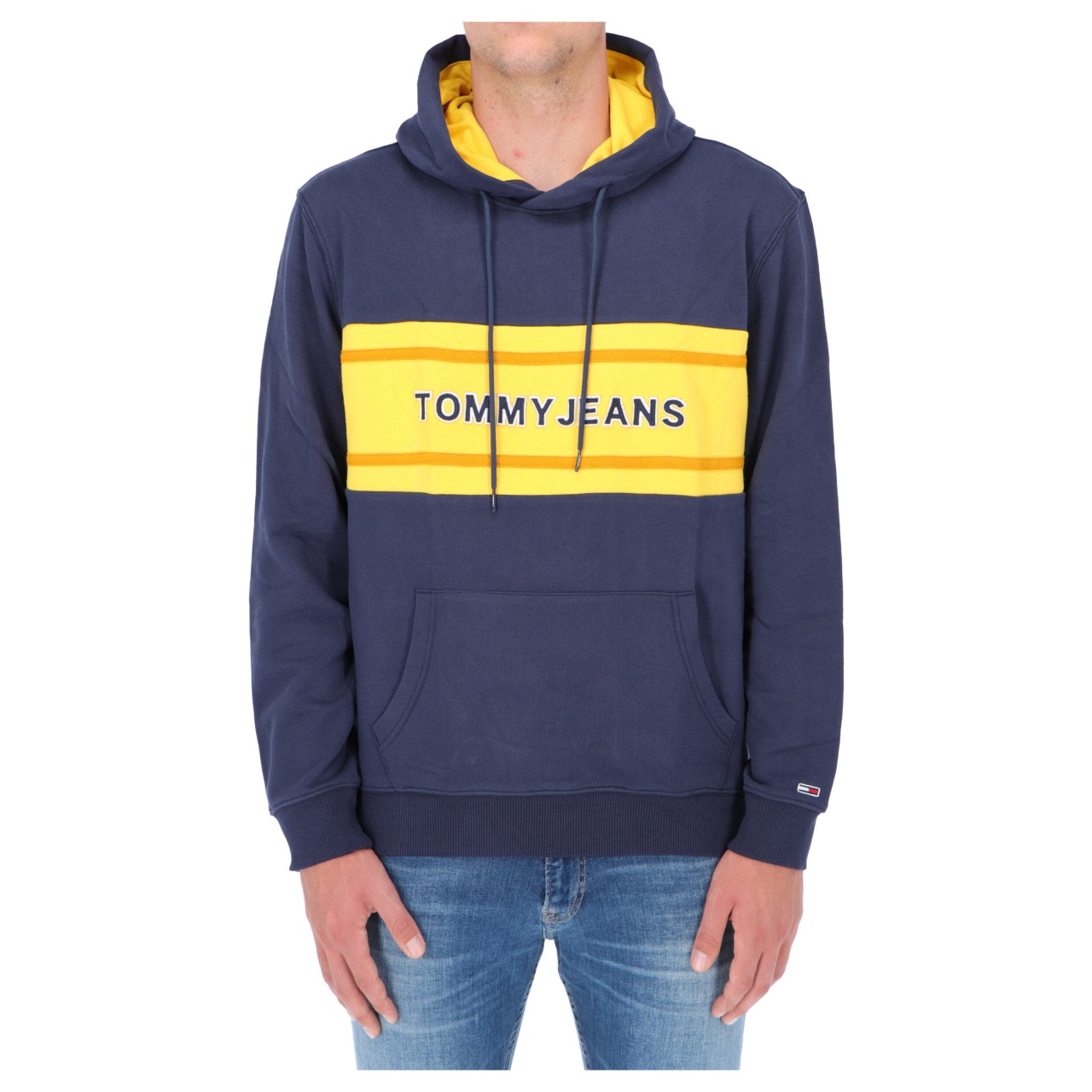 Tommy hilfiger Uomo Felpa Tommy Hilfiger Jeans Uomo Pieced Bend Logo 09651Q